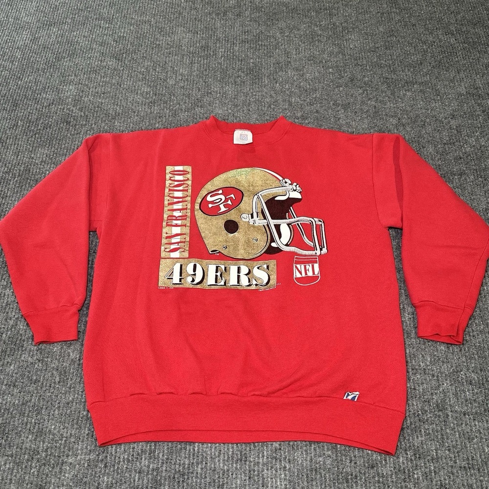San Francisco 49ers Sweatshirt Size Large Crew NFL Vtg 90s Made In USA